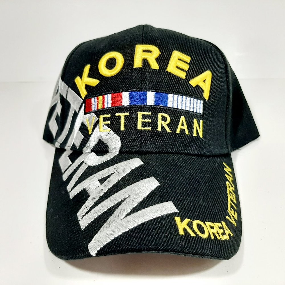 Korea War Hat Veteran Shadow Korea Veteran Black B